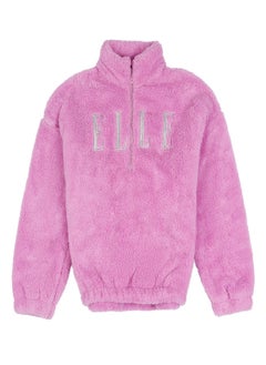 اشتري Elle Half Zip Funnel Neck Teddy Sweatshirt في السعودية