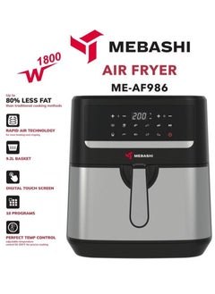 Buy Mebashi Air Fryer 9.2L 1800W in UAE