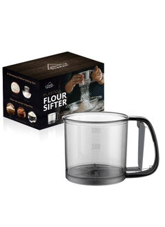 Buy Flour Sifter for Baking Flour Sifter Fine Mesh with Hand Press Design, Portable Manual Sifter for Baking, Powdered Sugar, Flour Gray in UAE