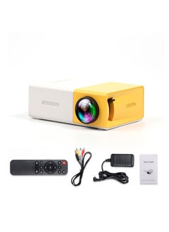 اشتري YG300 Portable QVGA LED 400 Lumens Projector With Remote Control YG300 White/Yellow في الامارات