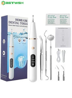 Buy Medical Grade Ultrasonic Electric Dental Scaler Set-Waterproof Smart Tooth Cleaning Tool Tartar Stain Plaque Remover with LED Light for Home/Travel/Kid/Adult/Elderly/Dental Implant/Orthodontic-Safety in Saudi Arabia
