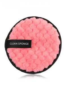 Buy TRENDY CLUB Fiber Makeup Remover Pad Reusable Face Cleaning Sponge Cosmetic Puff (Pink) in Egypt