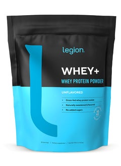 اشتري Whey+ Whey Protein Powder, Grass Fed Whey Protein Isolate, Naturally Sweetened and Flavored, No Added Sugars, 22 grams Per Serving, 792g/1.61 Lbs, 30 Servings - Unflavored في الامارات