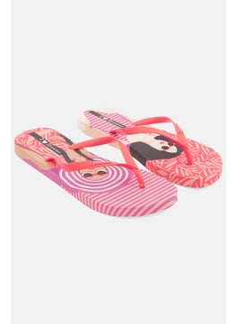 اشتري Women Slip On Printed Flip Flop, Red Combo في الامارات