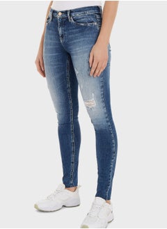 Buy High Waist Distressed Jeans in UAE