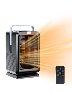 Buy Fan Heater,Space Heater for Room,Office,2 Heater Power & Cooling Power,1000W,Black in UAE