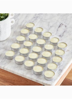 Buy Vela 25-Piece Vanilla Tealight Candle Set 19 x 2 x 19 cm in UAE