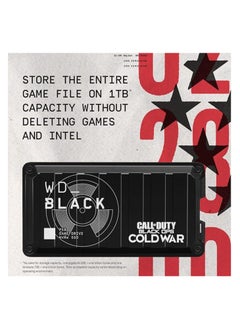 اشتري Western Digital Black 1TB P50 Game Drive Call of Duty: Black Ops Cold War Special Edition, Portable External NVMe SSD (Playstation, Xbox, and PC), Up to 2,000 MB/s في السعودية