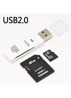 Buy High-Speed USB 3.0 SD/TF Card Reader for Cameras USB2.0 White "pearlescent bag packaging] in UAE