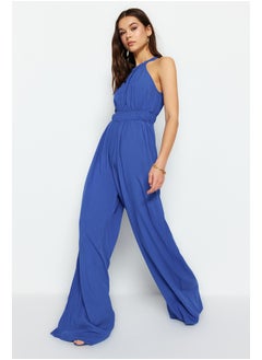 اشتري Indigo Ruffle Detailed Woven Jumpsuit TWOSS23TU00121 في مصر