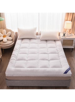 Buy Full Mattress Pad, Cotton Quilted Fitted Cooling Mattress Topper with Soft Snow Down Alternative Fill, Breathable Mattress Protector in UAE