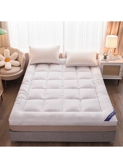 Buy Full Mattress Pad, Cotton Quilted Fitted Cooling Mattress Topper with Soft Snow Down Alternative Fill, Breathable Mattress Protector in UAE