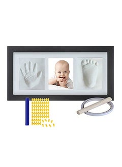 Buy Baby Handprint Footprint Keepsake Non Toxic Clay Photo Frame Registry Kit For Wall Mount & Desktop Mount Decor Perfect Shower Gift For Newborn Boys & Girls And Little Pets ; Bonus Stencil Included in UAE