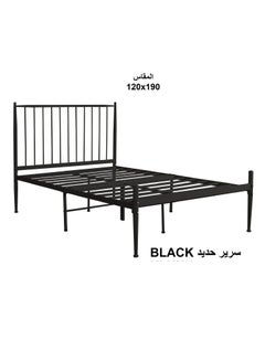 اشتري Bed Frame with Antique Headboard Metal Bed Base 120*190 CM في السعودية