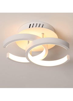 Buy 2-Light LED Ceiling Lights Modern Flush Mount Ceiling Lamp Metal Ceiling Lighting Fixture for Living Room Bedroom Office Hallway White+Stepless Dimming-18W White+warm White in UAE