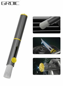 اشتري 3-In-1 Auto Interior Dust Brush, Safety Hammer and Car Tire Clear Stone Hook Set, Ultra Soft Detailing Brush, GM Car Tire Hook Stone Cleaning Tool في الامارات