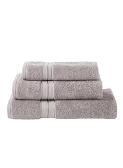 Buy Premium Towel 3-Pcs Set, 100% Combed Cotton 600 GSM, Highly Absorbent, Quick Dry Towel Set Include 1 Bath Towel, 1 Bath Sheet, 1 Hand Towel, Best Set for Bathroom Gym, Hotel And Spa,Violet Ice in Saudi Arabia