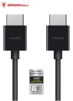 اشتري كابل HDMI 2.1 مجدول فائق الدقة - 1.5 متر، يدعم 4K/120 هرتز و8K/60 هرتز، متوافق مع Dolby Vision/Hdr 10، 48 جيجا بايت في الثانية في الامارات