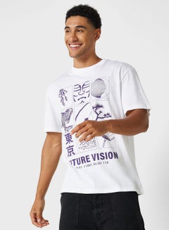 Buy Graphic Printed Crew Neck T-Shirt in UAE