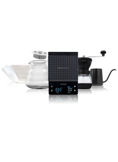 Buy Coffee Drip Maker Set V60 Glass Funnels with Serving Bowl and Filters Size 02 in Saudi Arabia