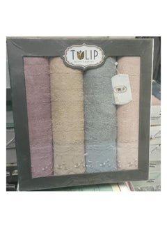 Buy Tulip Towel Set, consisting of 4 pieces, 100% cotton in Egypt