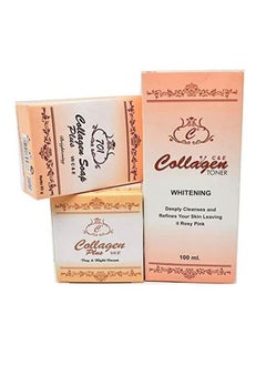 Buy Collagen Plus 701 Whitening Soap Set, Toner and Collagen Cream, In addition to Vitamin C and E for Skin Care in Saudi Arabia