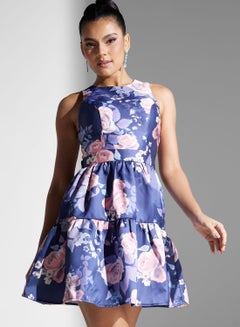 Buy Floral Printed Tiered Dress in UAE