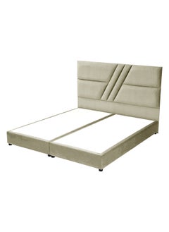 Buy Gogo | Velvet Bed Frame - Beige in Saudi Arabia