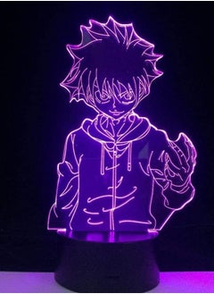 Buy Multicolour 3D Anime Lamp Anime Light Killua Zoldyck Speed Skills 3D LED Illusion USB Touch Night Light Room Decor Lamp Gift in UAE