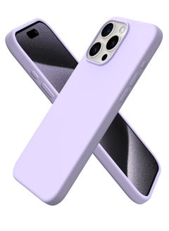 Buy iPhone 15 Pro Max Case,Magnetic Liquid Silicone Compatible with MagSAFE Charging Military Grade Drop Tested,Soft,Shockproof Protective Fiber Lining,Full Protection Cover-Purple in UAE