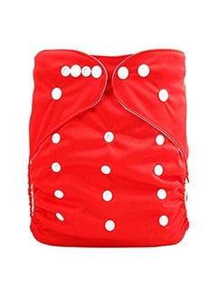 Buy Adjustable Cotton Pocket Diapers Reusable Washable for Babies, Infants and Toddlers 0-3 Years (red) in Egypt