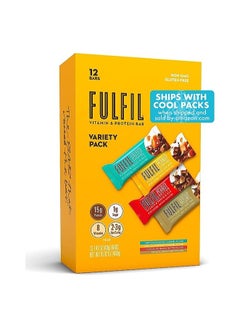 اشتري FULFIL Vitamin and Protein Snack Sized Bars, Best Sellers Variety Pack 12 Pc في الامارات