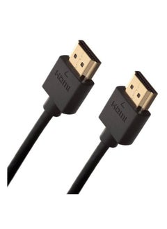 اشتري Keendex KX2375 HDMI Male To HDMI Male 4K Cable With Ethernet and Gold Plated, 1 Meter - Black في مصر