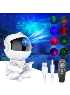 Buy Astronaut Star Projector Galaxy Night Light Kids Space lights LED Lamp with Remote Timer and 360° Adjustable Design for Room Decor in Saudi Arabia