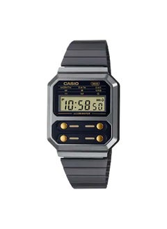 Buy Octagon Shape Digital Stainless Steel Wrist Watch A100WEGG-1A2DF - 32mm - Black in UAE