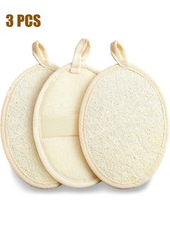 Buy 3 Pack Loofah Sponge Exfoliating Body Scrubber - Natural Luffa Bath Sponge Body Scrubbers for Use in Shower Exfoliator for Women Men SPA Shower,Body Loofah Back Scrubber for Washing in UAE