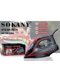 اشتري Sokany Sk-Yd-2094 Steam Iron 230Ml Capacity Water Tank - red في مصر