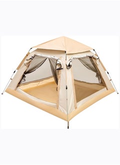 اشتري Easy Setup Pop Up Camping Tent Double Layered D210 Polyester with Anti-UV Coating, Dust and Wind Proof, 240Lx240Wx155H cm, 4.5kg, WaterProof, Automatic, Perfect for Outdoor Camping Adventures! في السعودية