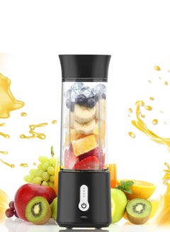 Buy Rechargeable Portable Personal Blender and Smoothie Maker 500ml - Black in UAE