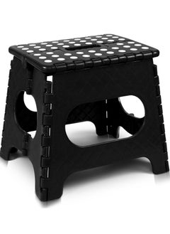 Buy Folding Step Stool - (Pack of 1) Foot Stool with 11 Inch Height - Holds Up to 250 lbs - Lightweight Plastic Foldable Step Stool for Kids, Kitchen, Bathroom & Living Room in UAE