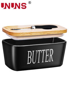 Buy Butter Dish With Lid And Knife,Airtight Porcelain Butter Container,Large Ceramic Butter Storage With Sealing Covered For Countertop,Butter Dishes in UAE