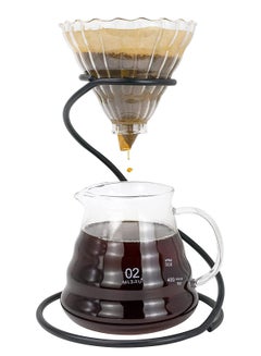 Buy V60 Professional Drip Coffee Set 4 Pieces Set Coffee Machine Maker With Iron Base in Saudi Arabia