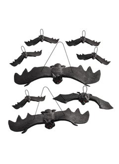 Buy 8 Pcs Decorations Bats Rubber Hanging Vampire Plastic 3D Flying Realistic Scary Fake Bats Props Spooky Decorations for Home Garden Haunted House Party Supplies in UAE