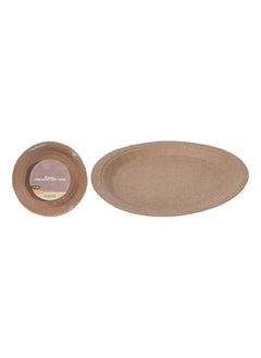 Buy Pack Of 10 Plate Kraft Paper 17Cm in UAE