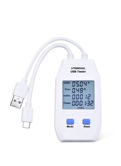 اشتري Tester Detector Digital Voltmeter, UT658 Type-C Voltage Ammeter Capacity Tester, Mobile Power Charging QC Fast Charging Detection, for Inspect USB Chargers, Portable P ower Sources في الامارات