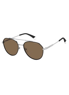 Buy Men Aviator Sunglasses PLD 4119/S/X  RUTH BLCK 56 in UAE