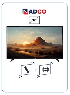 Buy 32 inch LED Ultra HD Television with 2 Remote Control Black - NC-32THD in Saudi Arabia