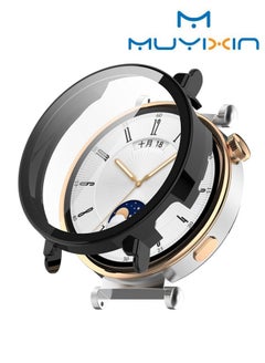 Buy Compatible for Huawei Watch GT4 41mm Clear Thin TPU Protector Bumper Watch Frame Case Cover Black in Egypt
