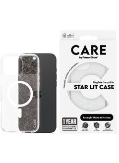 اشتري CARE by PanzerGlass® Star Lit MagSafe Phone Case for Apple iPhone 16 Pro Max White, Drop-Tested 4,8m, Recycled Plastic, Anti-Yellowing Guarantee, Enhanced Camera Protection في الامارات