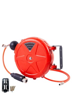 Buy Air Hose Reel, Automatic Rewind, Commercial Reel, Wall Mounted, Swivel Bracket, Air Compressor Heavy Duty Steel Reel Auto Rewind, Accessories, Garage, Workshop, Car Repair in Saudi Arabia